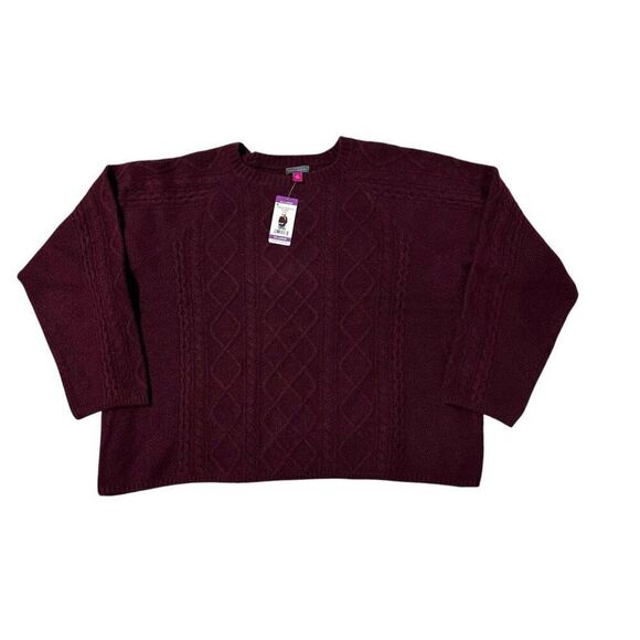 Vince Camuto Women's Cable Sweater Light Wine Size XXL - Picture 4 of 11